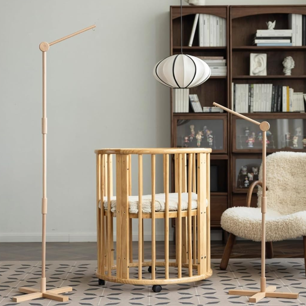 Floor standing holder arm 61 inch in beech wood