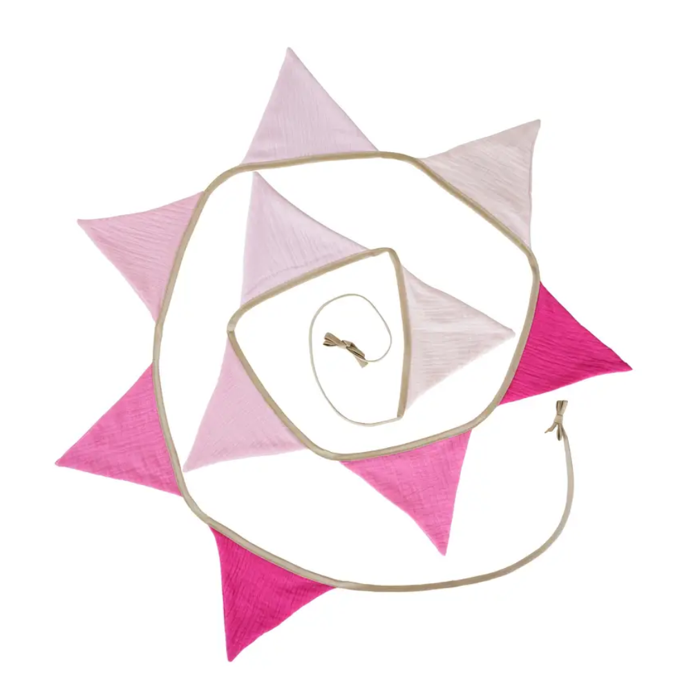 Pennant Garland – Decorative Bunting for Baby’s Room Pink