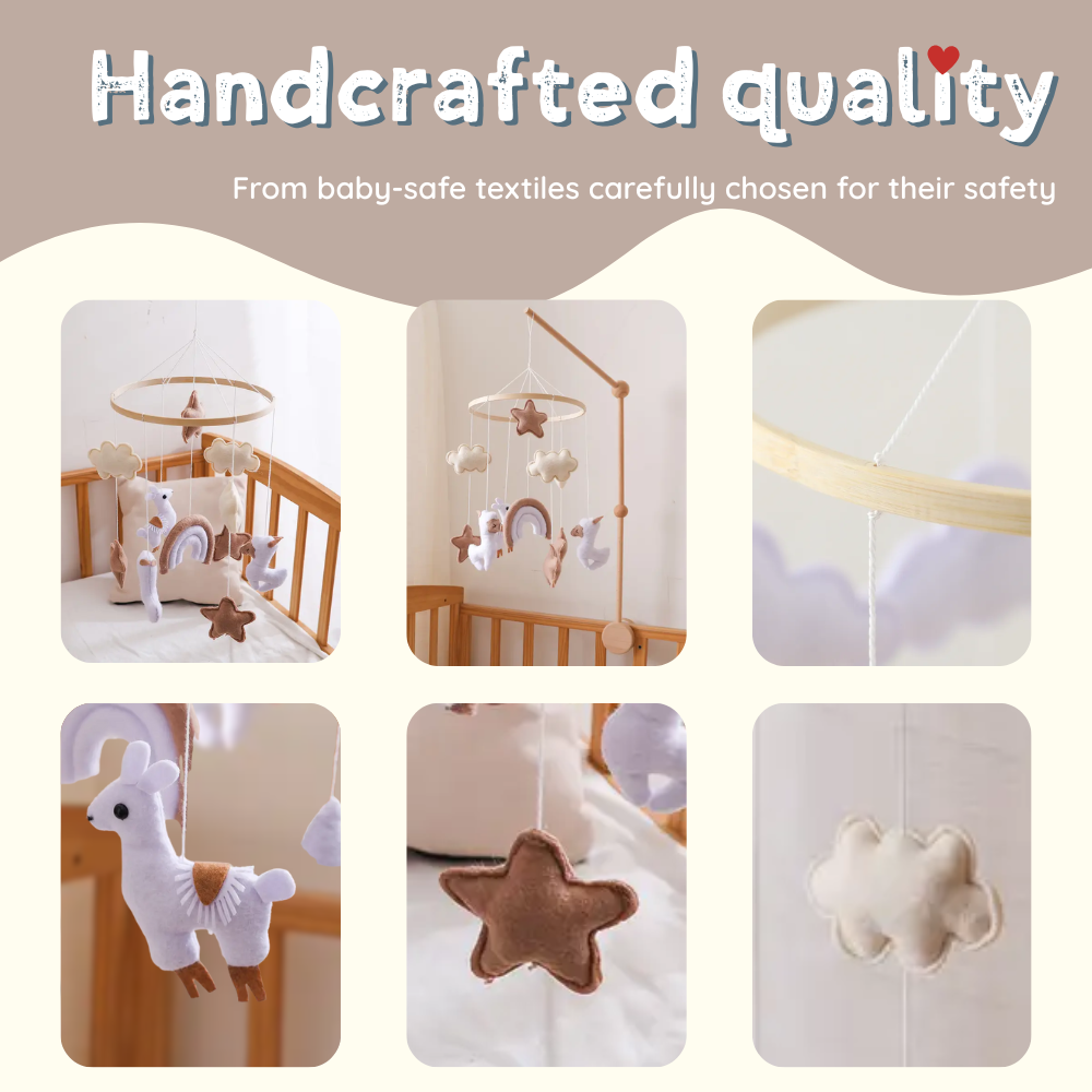 Baby Mobile Handmade Noliboobaby - Alpaca