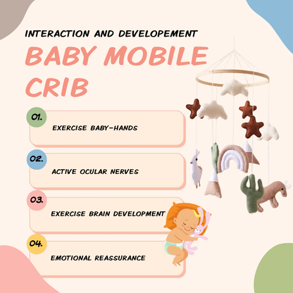 Baby Mobile Noliboobaby Handmade - Alpaca in Desert