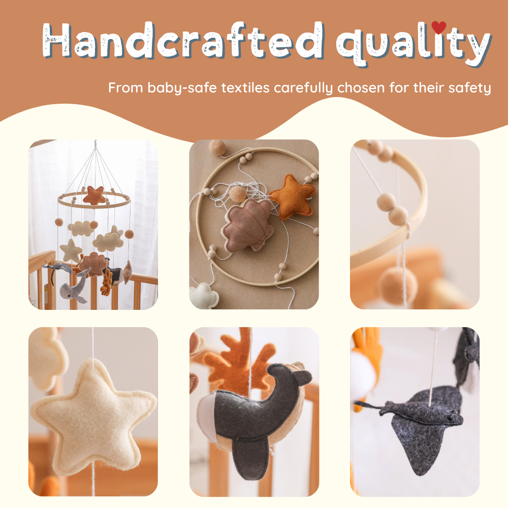 Baby Mobile Noliboobaby Handmade - Amber Seas