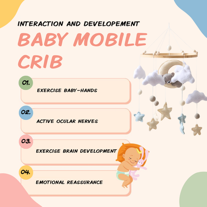 Baby Mobile Handmade Noliboobaby - Bear on the Moon