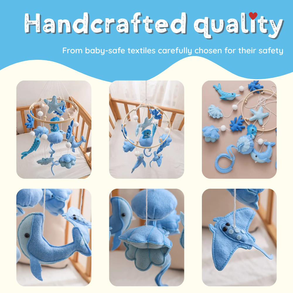 Baby Mobile Handmade Noliboobaby - Blue Ocean