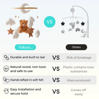 Baby Mobile Handmade Noliboobaby - Brown Bear