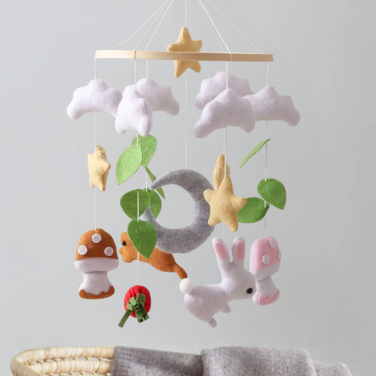 Baby Mobile Handmade Noliboobaby - Bunnies and the Magic Forest