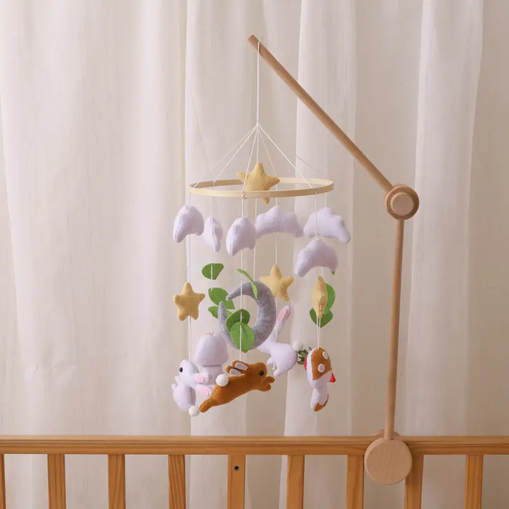 Baby Mobile Handmade Noliboobaby - Bunnies and the Magic Forest