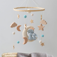 Baby Mobile Noliboobaby Handmade - Bunny and Baby on the the Moon