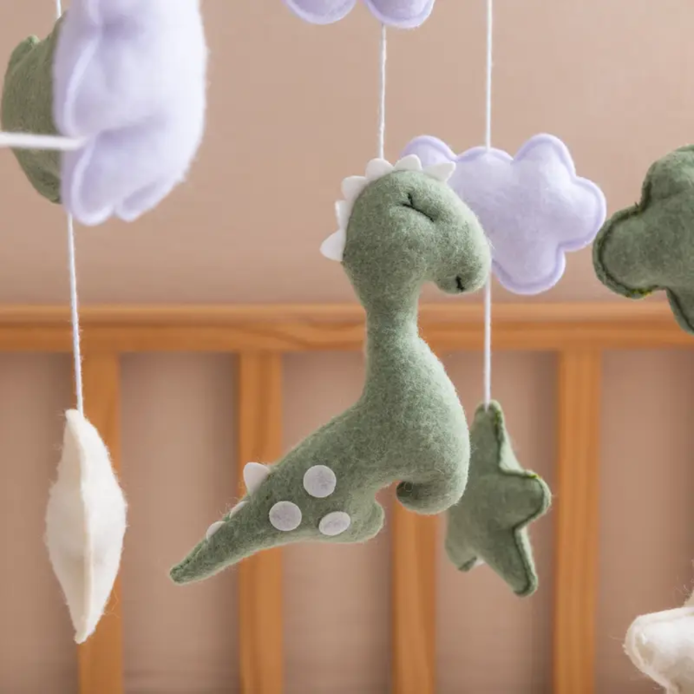 Baby Mobile Handmade Noliboobaby - Dinosaur in Cloudland
