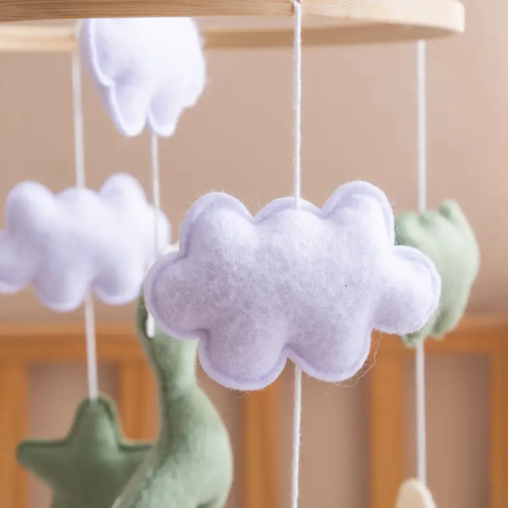 Baby Mobile Handmade Noliboobaby - Dinosaur in Cloudland