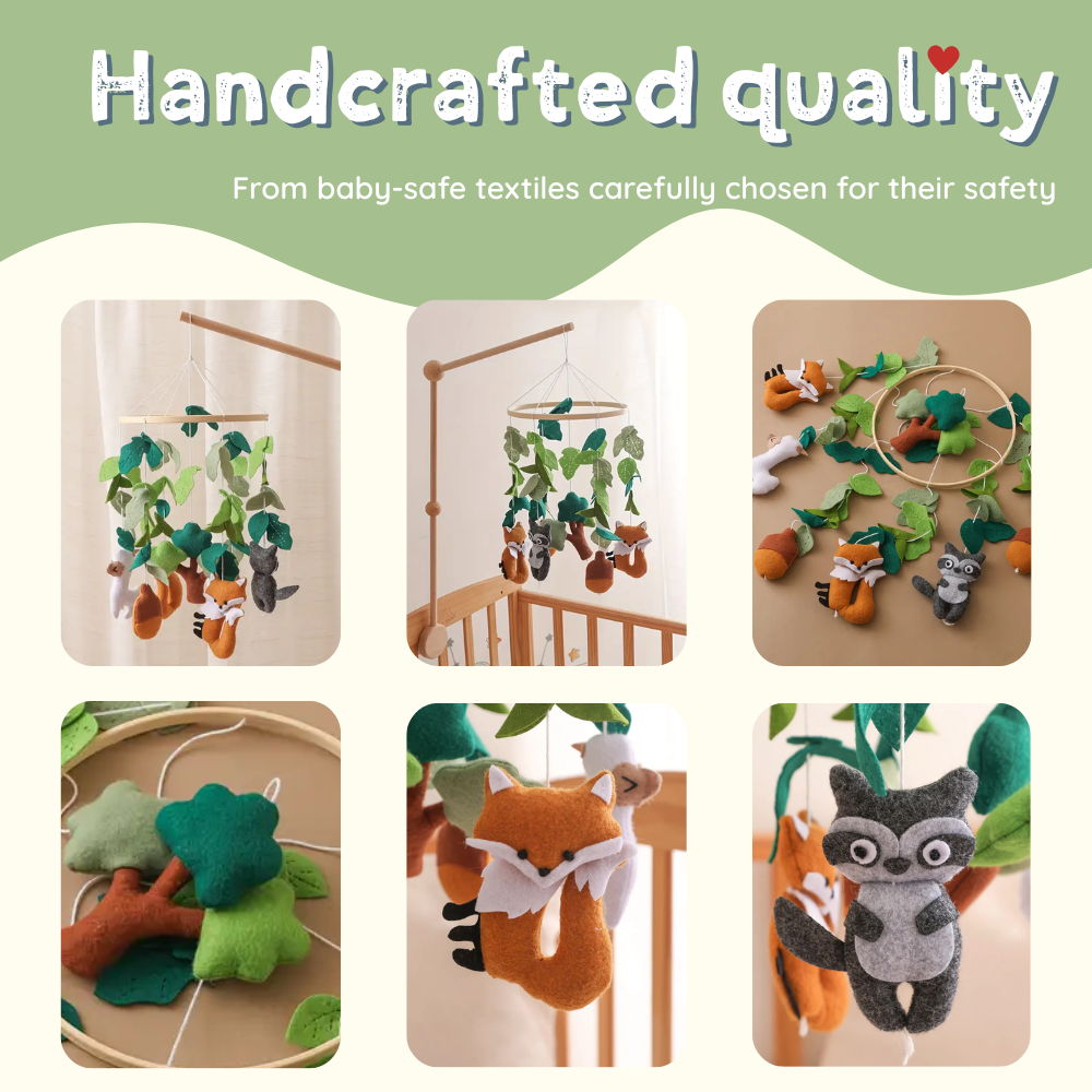 Baby Mobile Handmade Noliboobaby - Woodland Animals