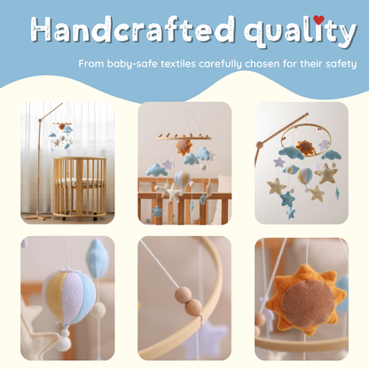Baby Mobile Handmade Noliboobaby - Hot Air Balloon