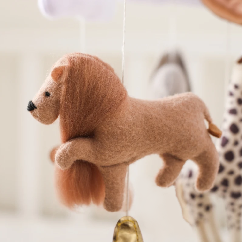 Baby Mobile Noliboobaby Handmade - Lion in Savannah