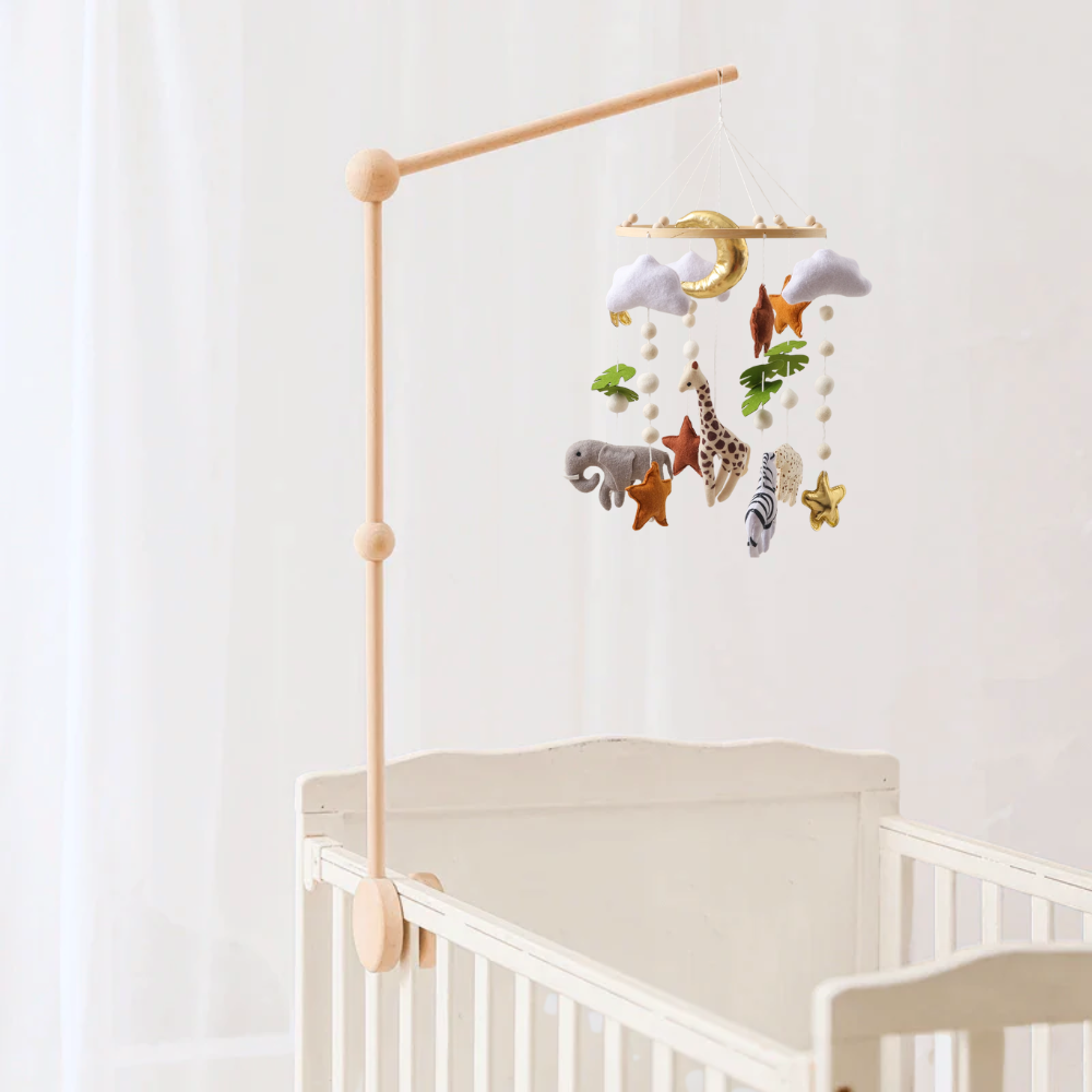 Crib mobile arm made from beech wood