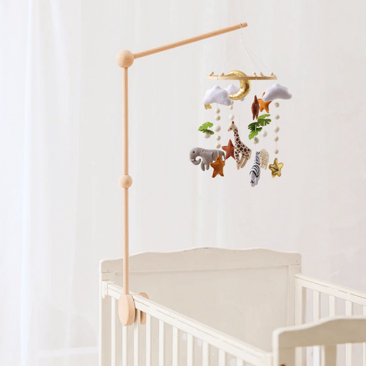 Crib mobile arm made from beech wood