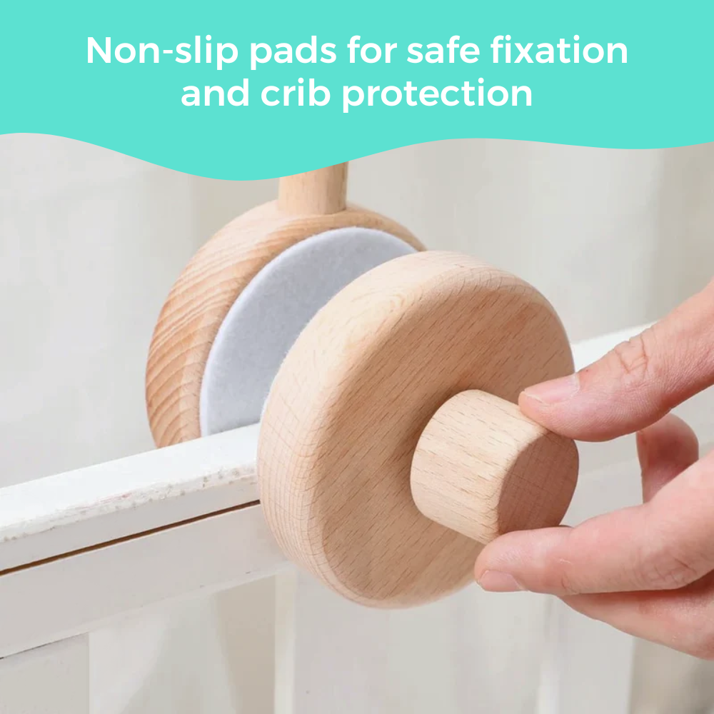 Crib mobile arm made from beech wood