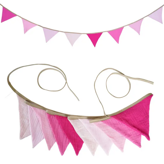 Pennant Garland – Decorative Bunting for Baby’s Room Pink