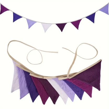 Pennant Garland – Decorative Bunting for Baby’s Room Purple