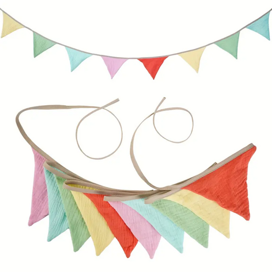 Pennant Garland – Decorative Bunting for Baby’s Room Summer Colors