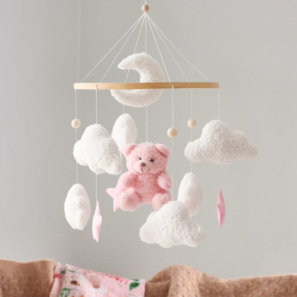 Baby Mobile Handmade Noliboobaby - Pink Bear