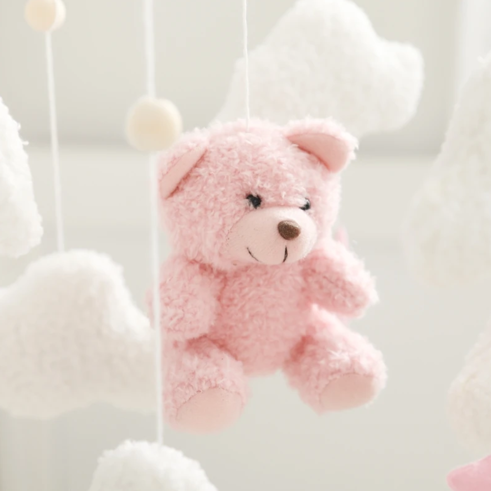 Baby Mobile Handmade Noliboobaby - Pink Bear