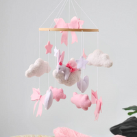 Baby Mobile Noliboobaby Handmade - Pink Bunny in the Cloud