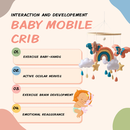 Baby Mobile Noliboobaby Handmade - Rainbow Butterflies