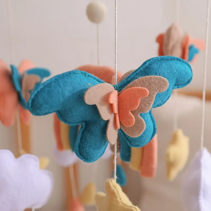 Baby Mobile Noliboobaby Handmade - Rainbow Butterflies