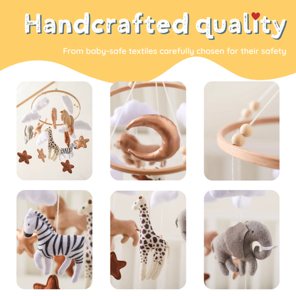 Baby Mobile Handmade Noliboobaby - Safari