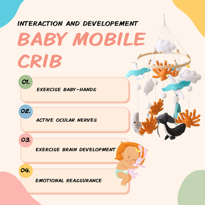 Baby Mobile Handmade Noliboobaby - Seagulls and Ocean