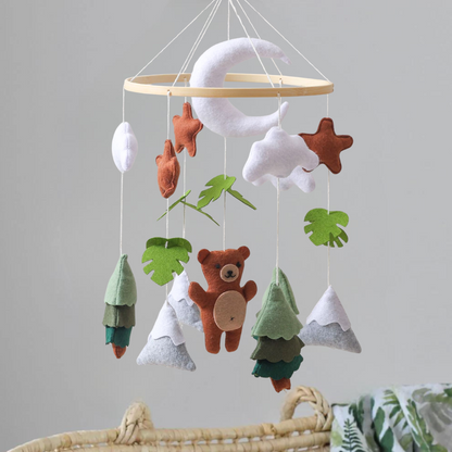 Baby Mobile Handmade Noliboobaby - Woodland Bear