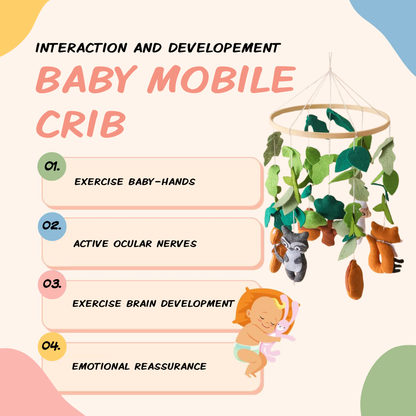 Baby Mobile Handmade Noliboobaby - Woodland Animals